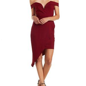 Charlotte Russe Off-Shoulder Asymmetrical Dress